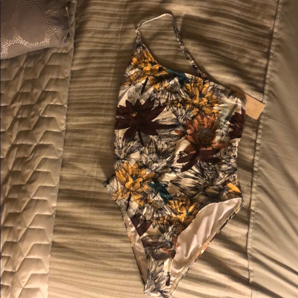 Flower print one piece